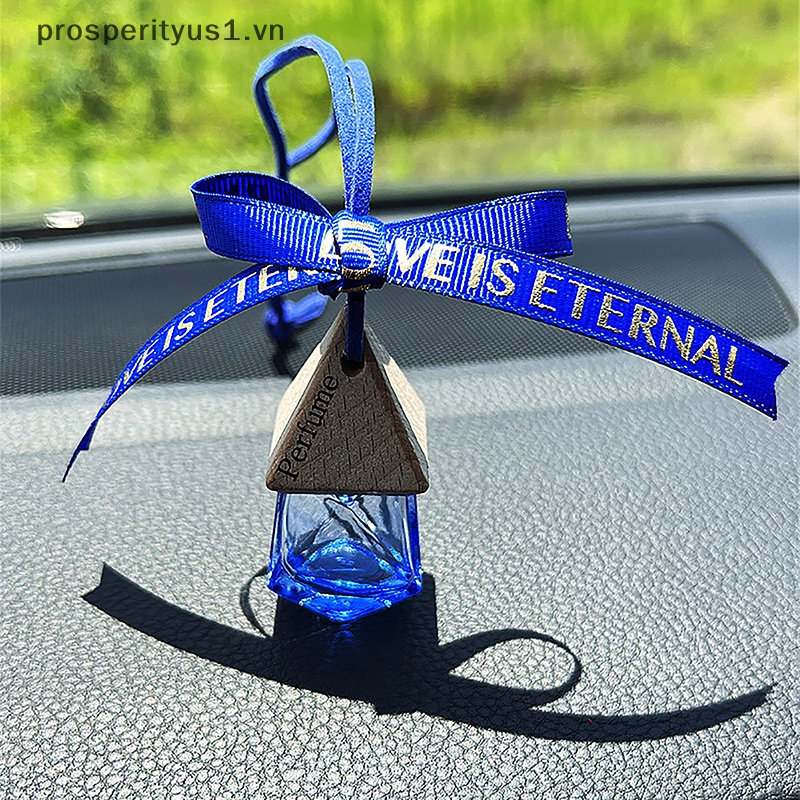 [prosperityus1] Chai Nước Hoa Thủy Tinh 8ml Nắp Tam Giác Màu Kim Cương Cho Xe Hơi