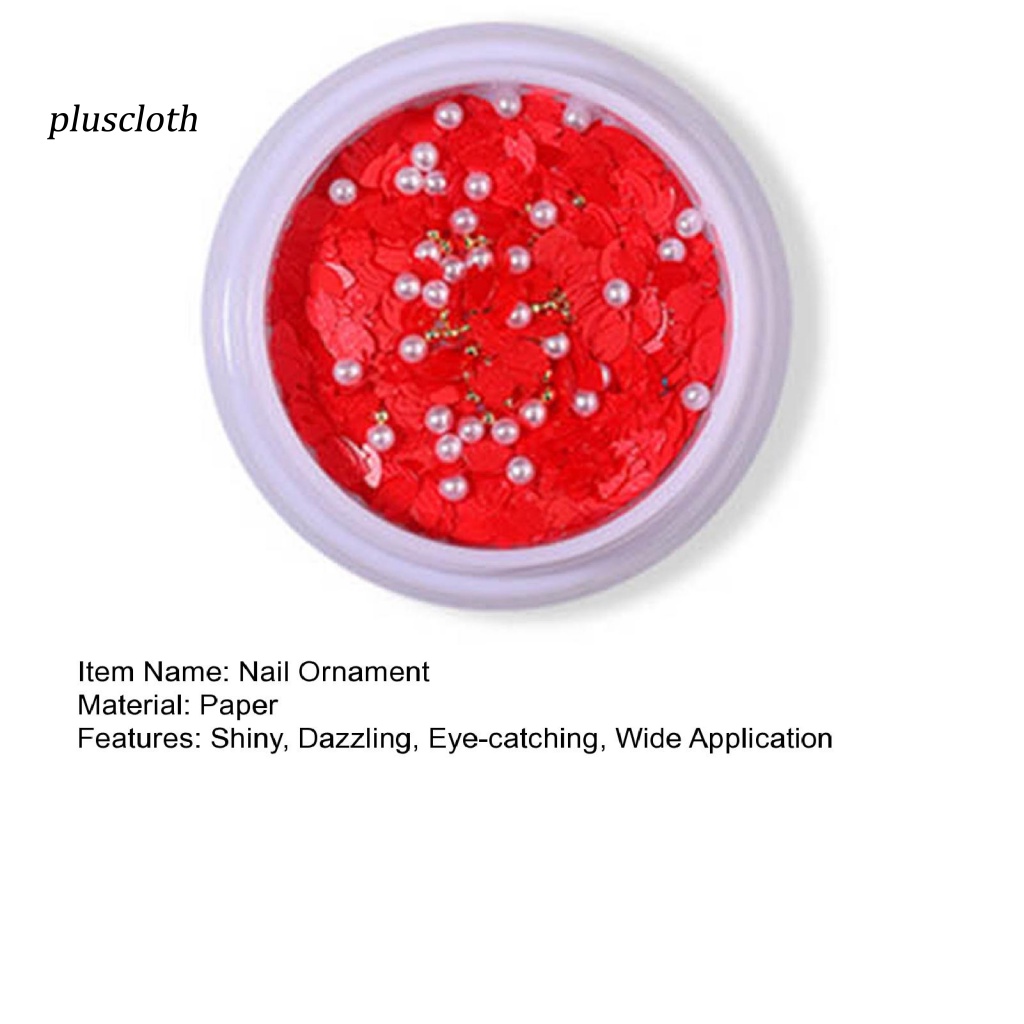 1 Hộp Sequin Hình Cánh Hoa Màu Sắc Sống Động Siêu Mỏng Trang Trí Móng Tay