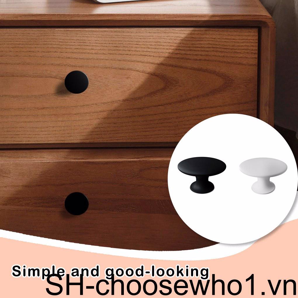 Tay Nắm Ngăn Kéo Tủ Quần Áo Hình Tròn Màu Đen Phong Cách Hiện Đại