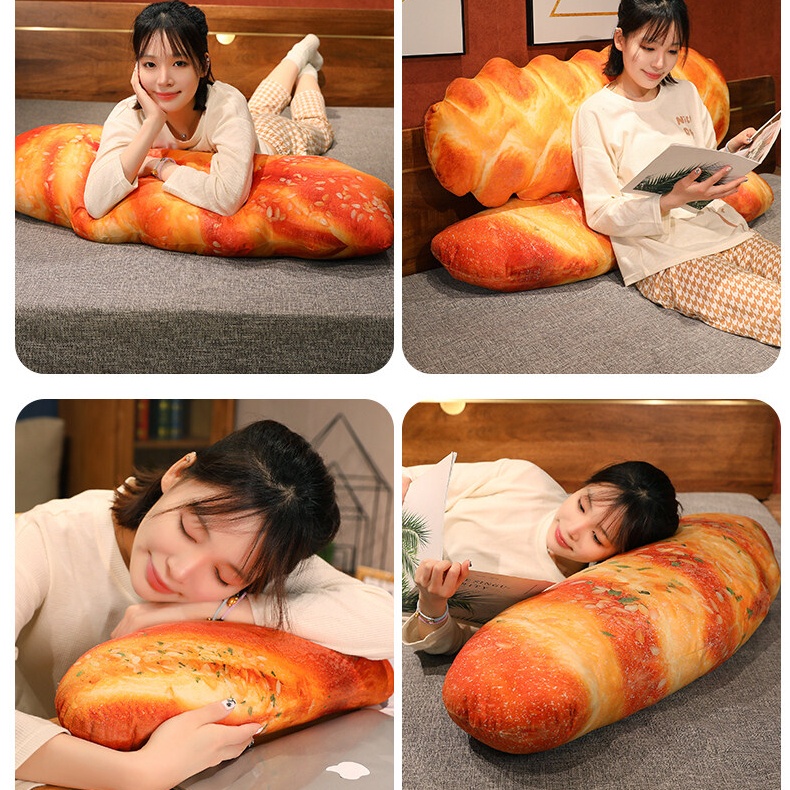 Gối Ôm Nhồi Bông Hình Bánh Mì Nướng Ngộ Nghĩnh