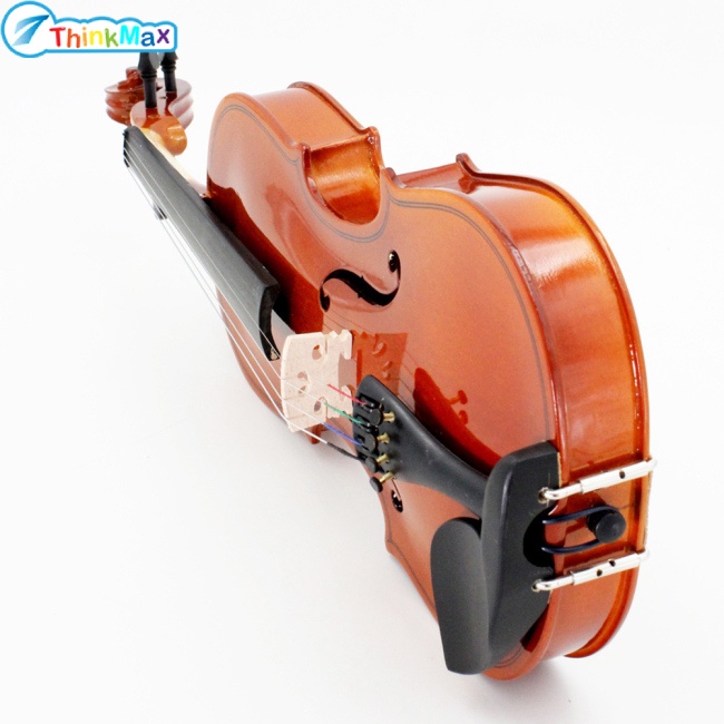 Thinkmax Đàn Violin Gỗ Bass 4 / 4 3 / 4 1 / 2 1 / 4 1 / 8 Kèm Bình Hoa Cho Người Mới Bắt Đầu