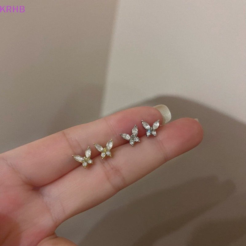 Bông Tai Hình Bướm Đính Đá Thời Trang Dành Cho Nữ Mới