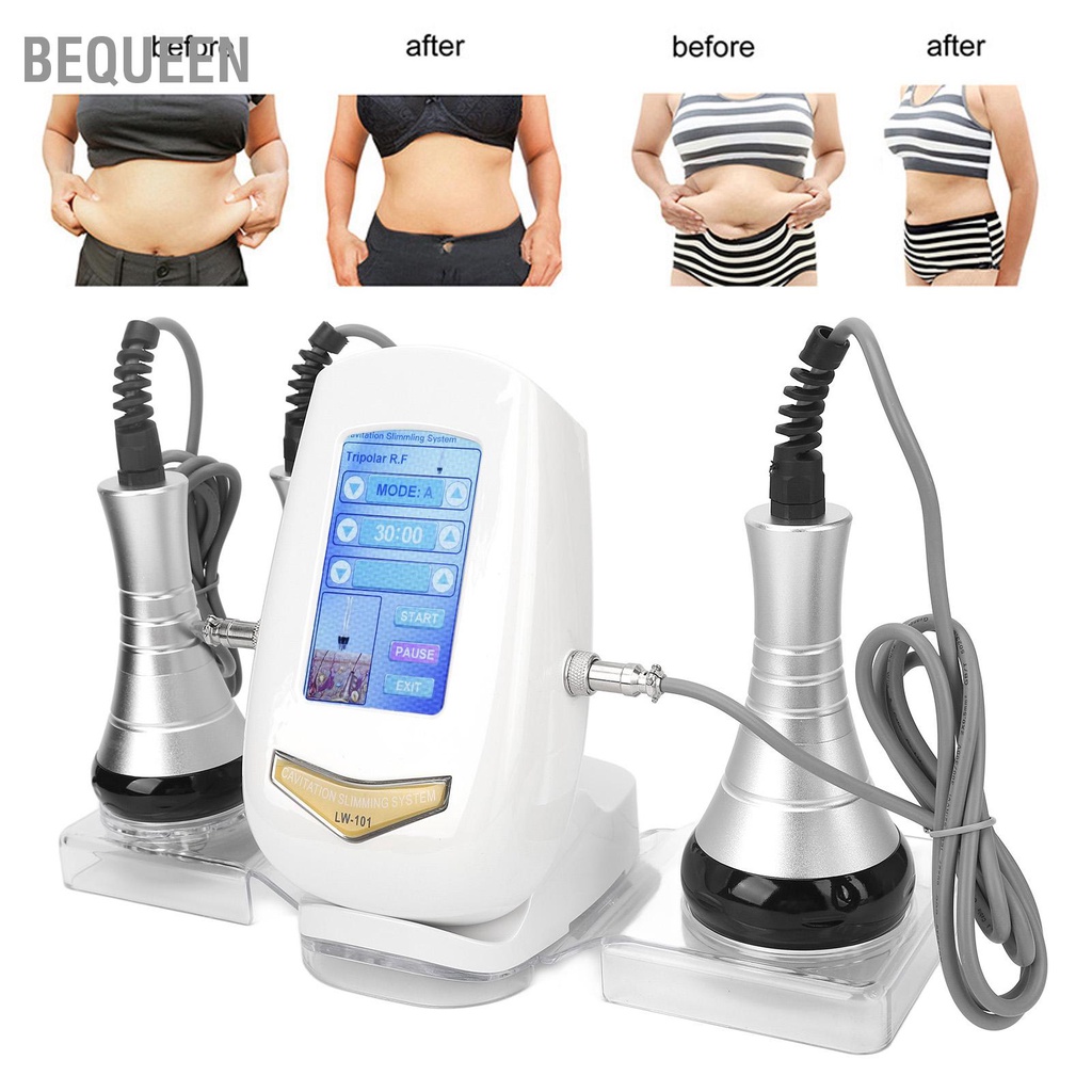 Bequeen Có hàng sẵn Máy giảm béo cơ thể 40Khz Đốt cháy chất Làm mờ nếp nhăn Thiết bị làm săn chắc da mặt RF 110‑240V