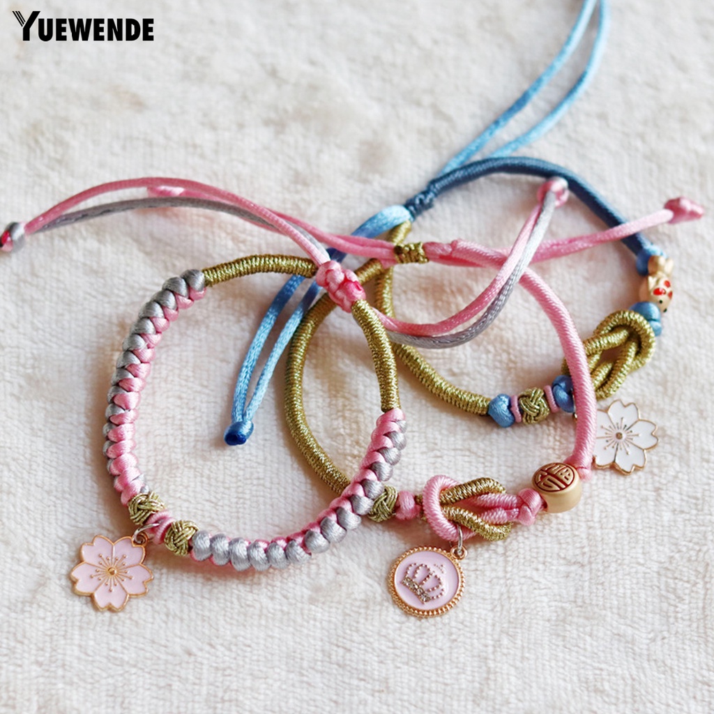 Yq.e Vòng Cổ Bện Dây Màu Đỏ Phong Cách Trung Hoa Thoải Mái Dành Cho Mèo Cưng