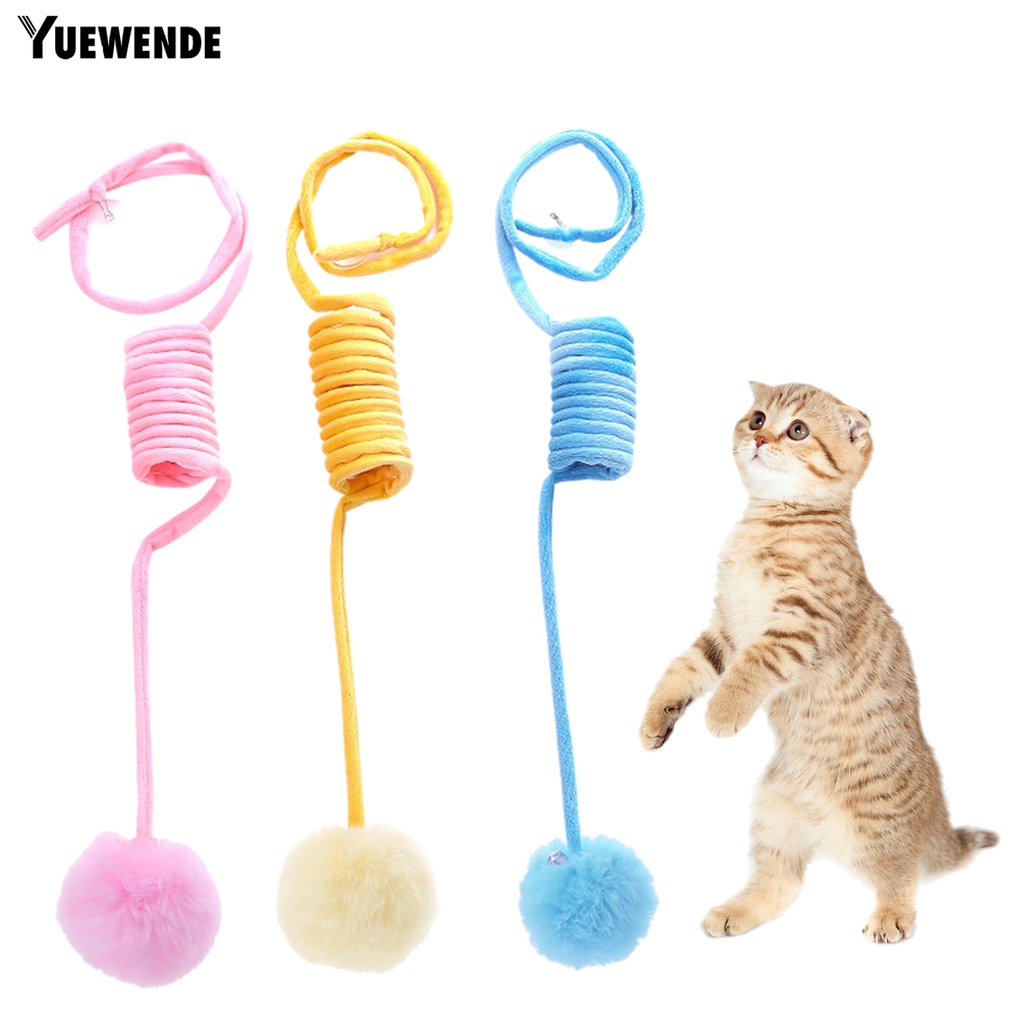 Đồ Chơi Bóng Gắn Lò Xo Chống Trầy Xước Độ Co Giãn Cao Vui Nhộn Cho Mèo Cưng