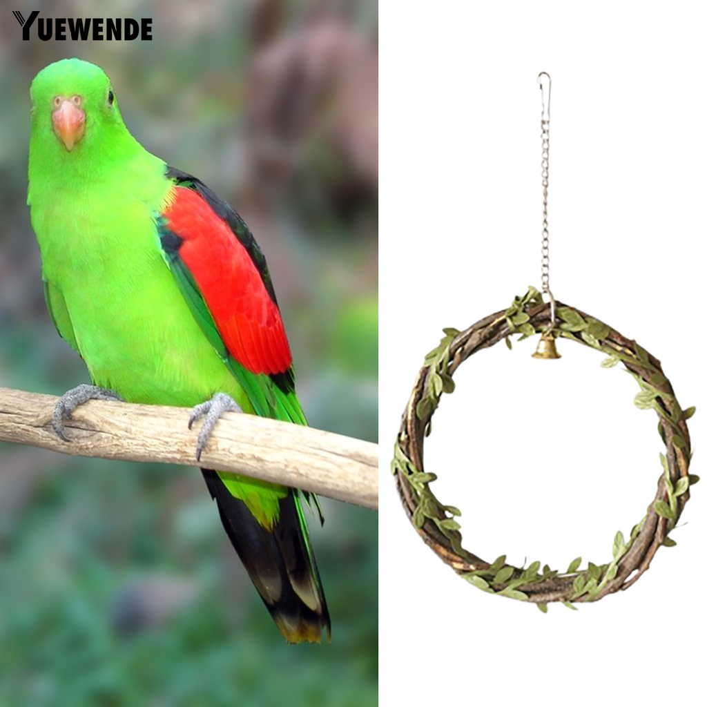 Yq.e Đồ Chơi Vòng Treo Chống Cắn Không Mùi Bằng Chất Liệu Tự Nhiên Không Gây Kích Ứng Trang Trí Trong Nhà Cho Vẹt