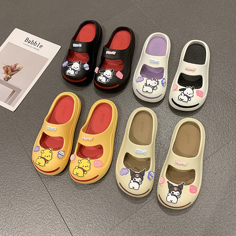 Dép Bít Mũi Đế Mềm Dễ Thương Thời Trang Đi Biển Mùa Hè Cho Nữ