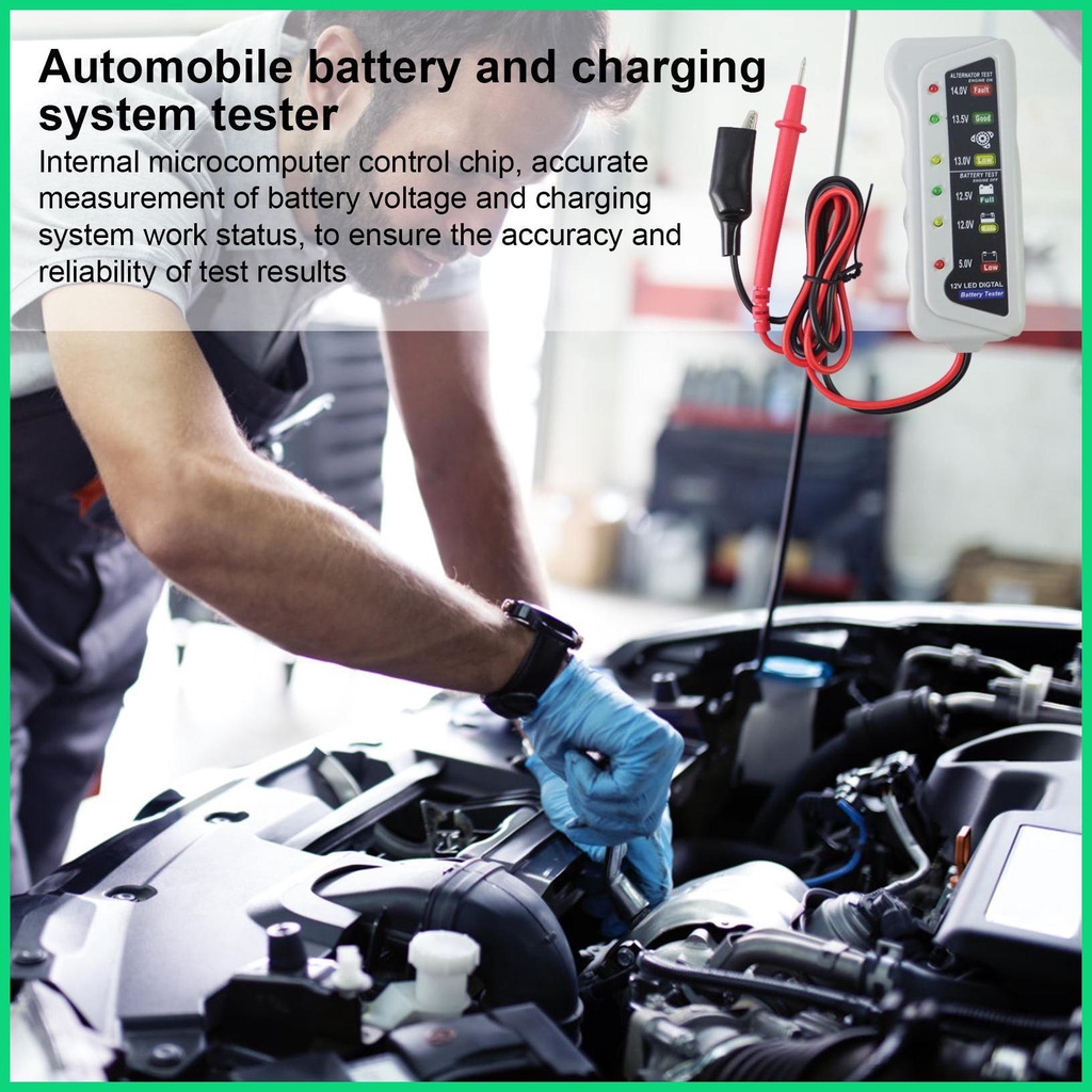 Thiết Bị Kiểm Tra Dung Lượng Pin 6V 12V Có Đèn LED Độ Chính Xác Cao Chuyên Dụng