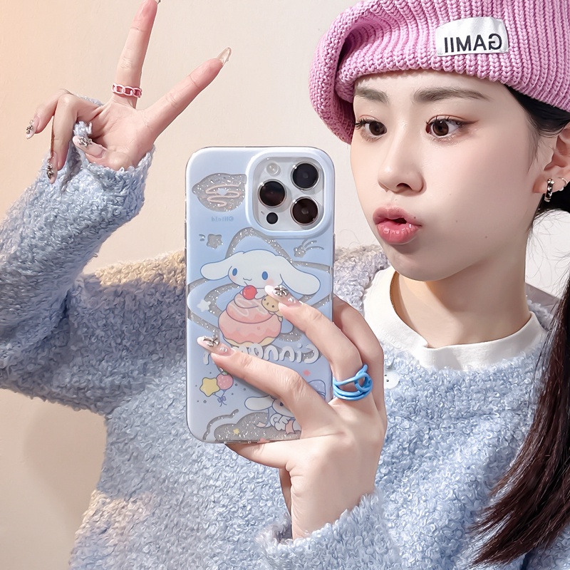 Ốp Điện Thoại IMD Mềm Chống Trầy Trang Trí Hình Kuromi Cinnamoroll Cho iPhone 14 13 12 Pro Max 11