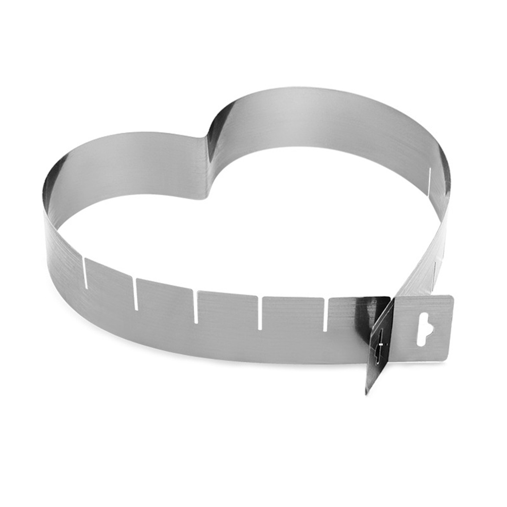 Khuôn Làm Bánh Nhiều Tầng Hình Trái Tim Bằng Thép Không Gỉ Có Thể Điều Chỉnh Mới