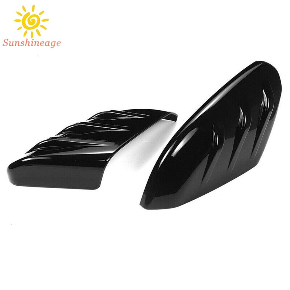 Set 2 Nắp Gương Chiếu Hậu Xe Hơi Màu Đen Bóng Bền Bỉ Thời Trang 2016-2020