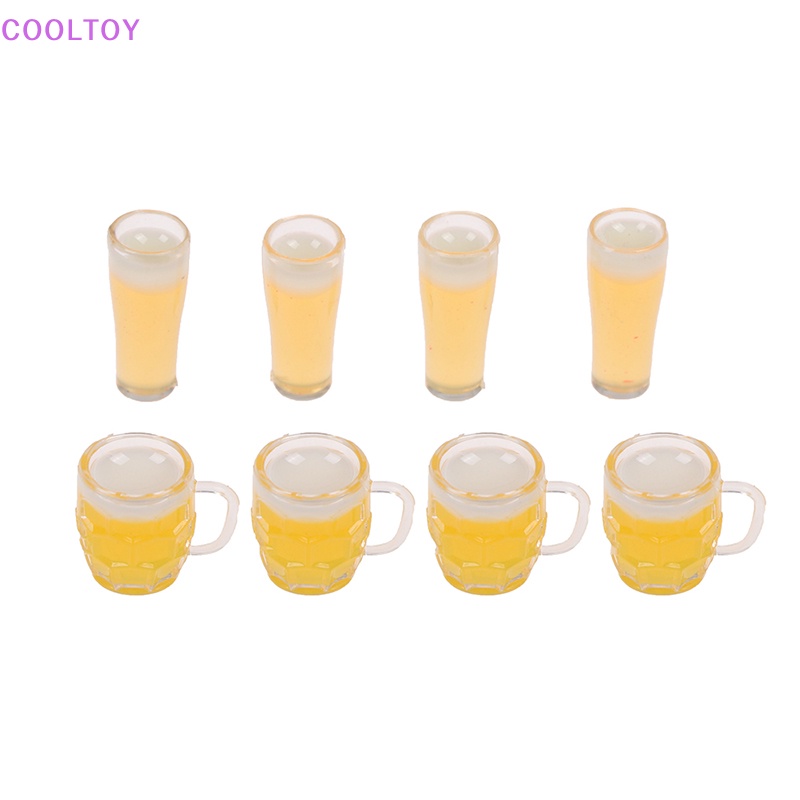 Set 4 Ly Bia Bằng Nhựa Resin Tỷ Lệ 1: 12 Dùng Trang Trí Nhà Búp Bê