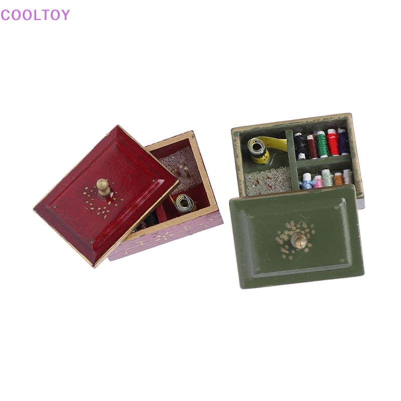 Cooltoy Hộp Dụng Cụ May Vá mini Tỉ Lệ 1: 12 Trang Trí Nhà Búp Bê
