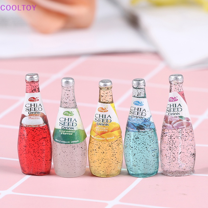 Cooltoy Set 5 Bình Nước mini Tỉ Lệ 1 / 12 Trang Trí Nhà Búp Bê