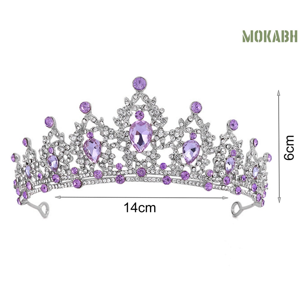 Vương Miện Cài Tóc Đính Đá Lấp Lánh Sang Trọng Cho Cô Dâu