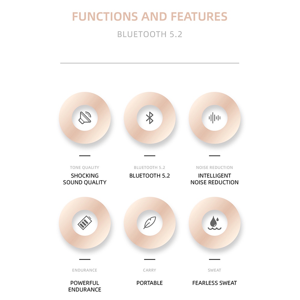 Tai nghe tương thích Bluetooth F2 Tai nghe thể thao F15 Mini Tws Tai nghe A6s không dây tương thích Bluetooth 5.2 Tai nghe dành cho doanh nghiệp Loại cảm ứng