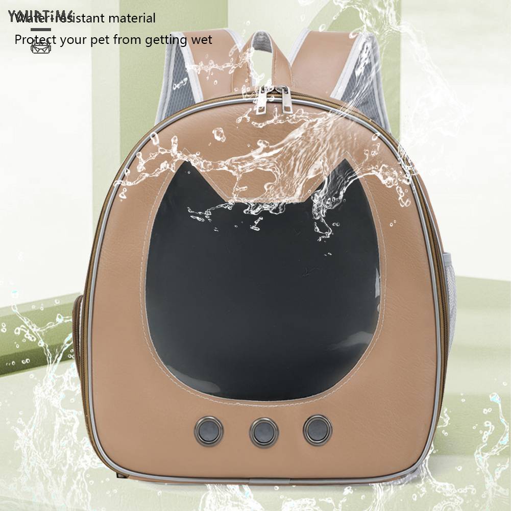 Ba Lô Địu Thú Cưng Bằng Da PU Phối Lưới Thoáng Khí