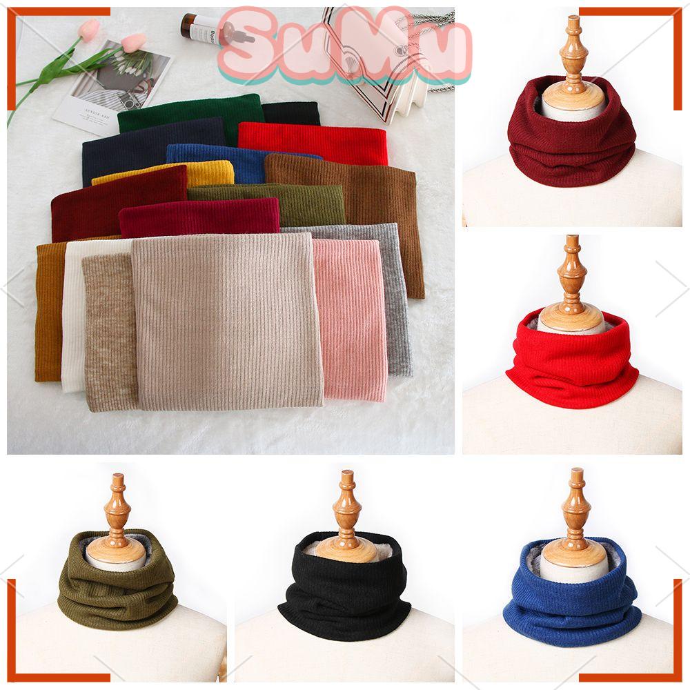 Khăn Choàng Cổ Dệt Kim Vải Nhung Mềm Ấm Áp Thời Trang Mùa Đông