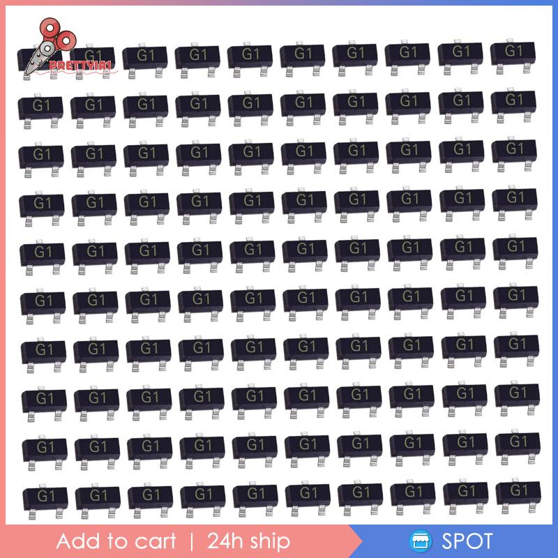 Set 100 Linh Kiện Bán Dẫn SMD MMBT5551LT1G Chuyên Dụng Cho Bảng Mạch Âm Thanh / Video