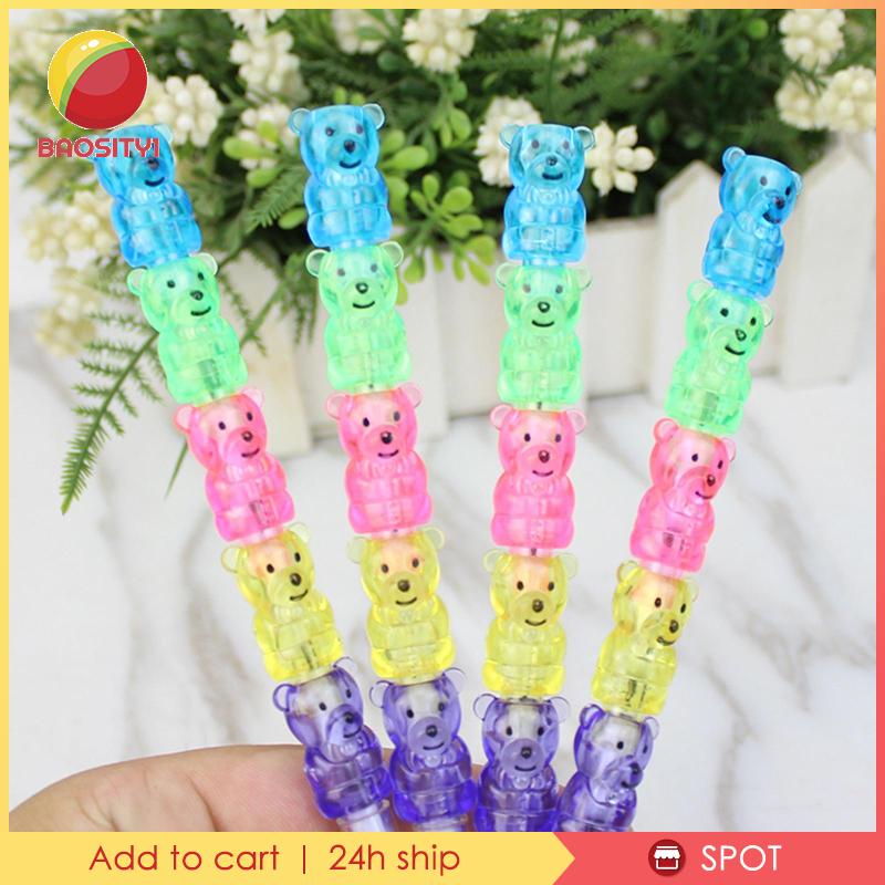 [Baosity1] Bút Chì Xếp Chồng Lên Nhau Hình Gấu Vui Nhộn Cho Lớp Học