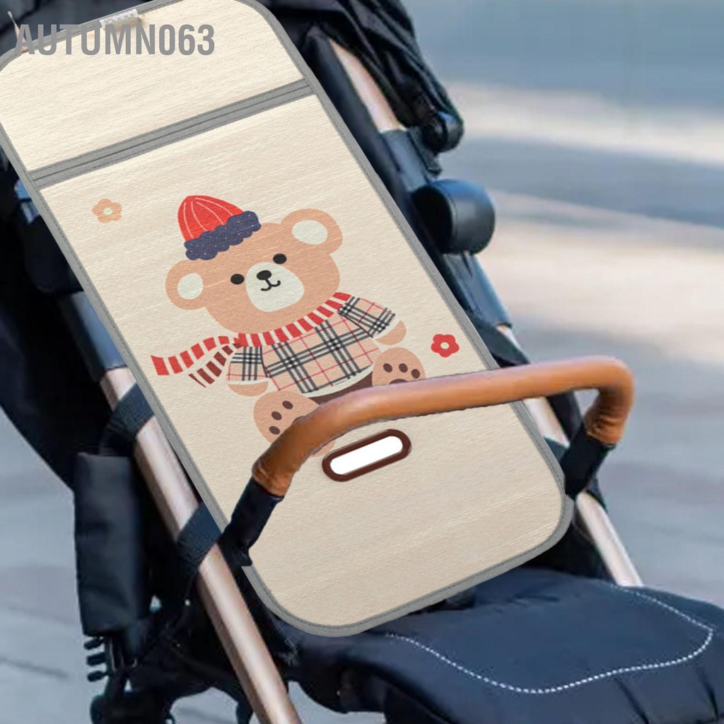 Autumn063 Xe Đẩy Cooler Pad Họa Tiết Dễ Thương Làm Mát Thảm Tre Đa Năng Thoáng Khí Miếng Lót Ghế