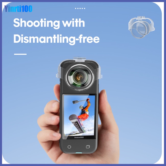 Vỏ Bảo Vệ Ống Kính Máy Ảnh Trong Suốt Chống Bụi Chống Rơi Cho Insta360 X3