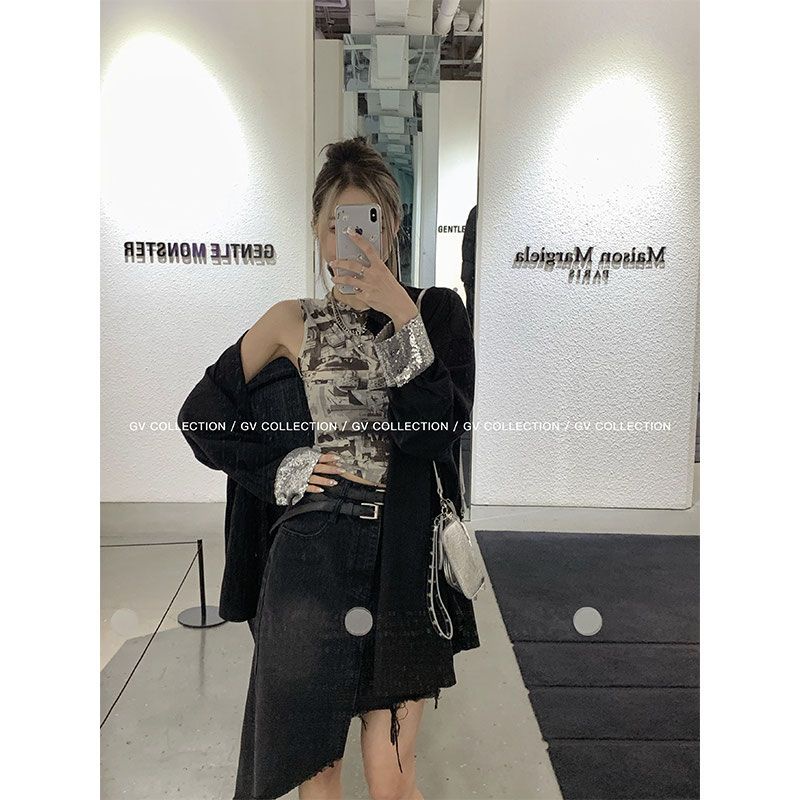 Áo Ngắn Không Tay In Họa Tiết Graffiti Thời Trang Mùa Hè 2023 Cho Nữ