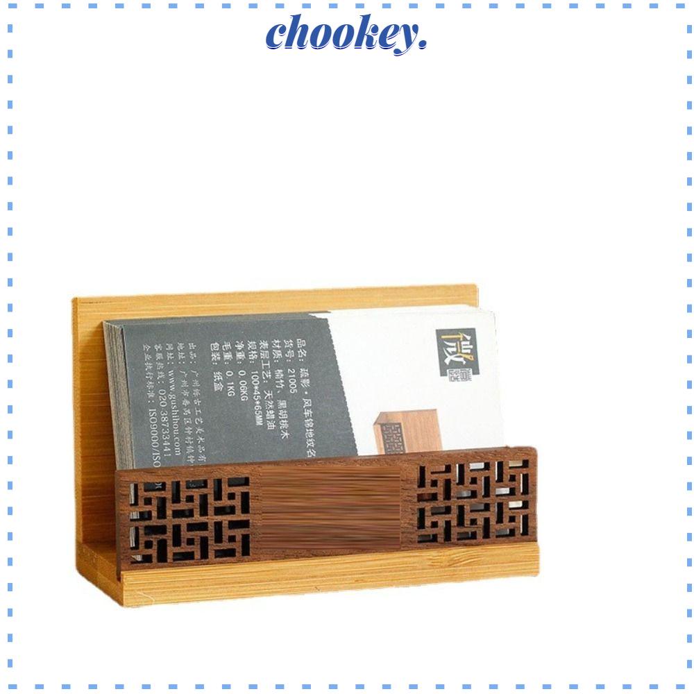 CHOOKEY Ví Đựng Thẻ ID Bằng Gỗ Màu Đen Thời Trang Nhỏ Gọn