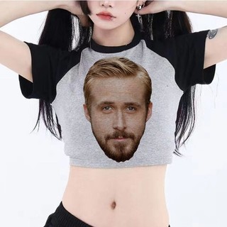Ryan gosling Áo crop top crop top Hình Đồ Họa Phong Cách Gothic 90s Dễ Thương Phong Cách vintage Cho Nữ