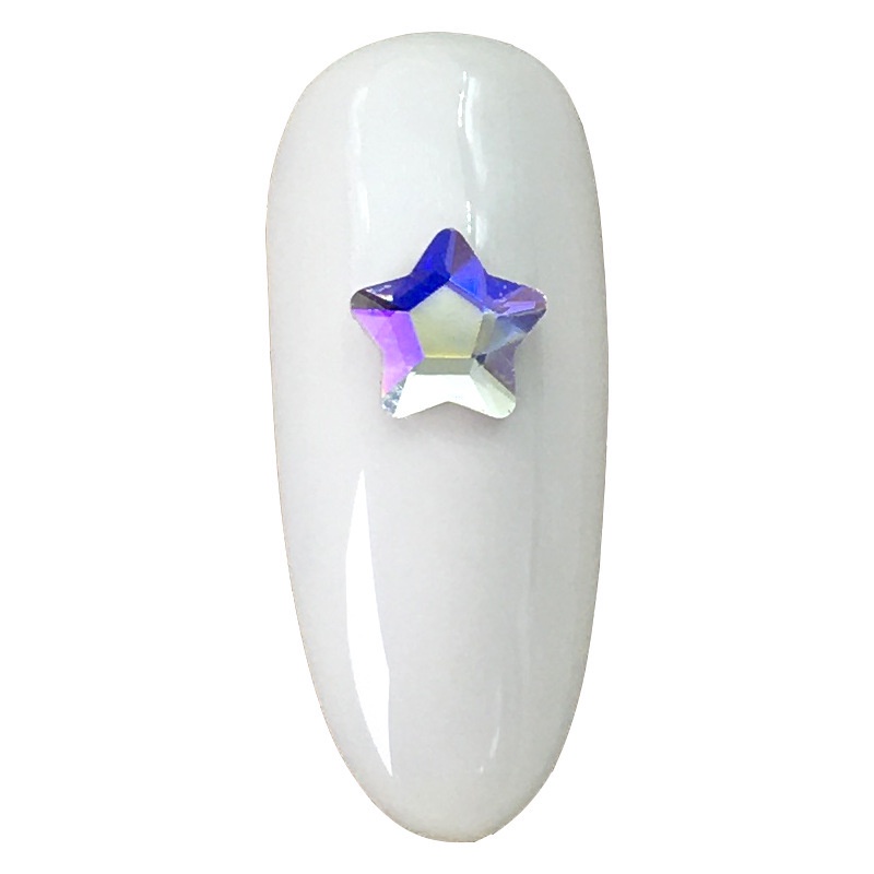 Miếng Dán Pha Lê Nhân Tạo Hình Ngôi Sao / Trái Tim Nhiều Màu Dùng Trang Trí Móng Tay DIY