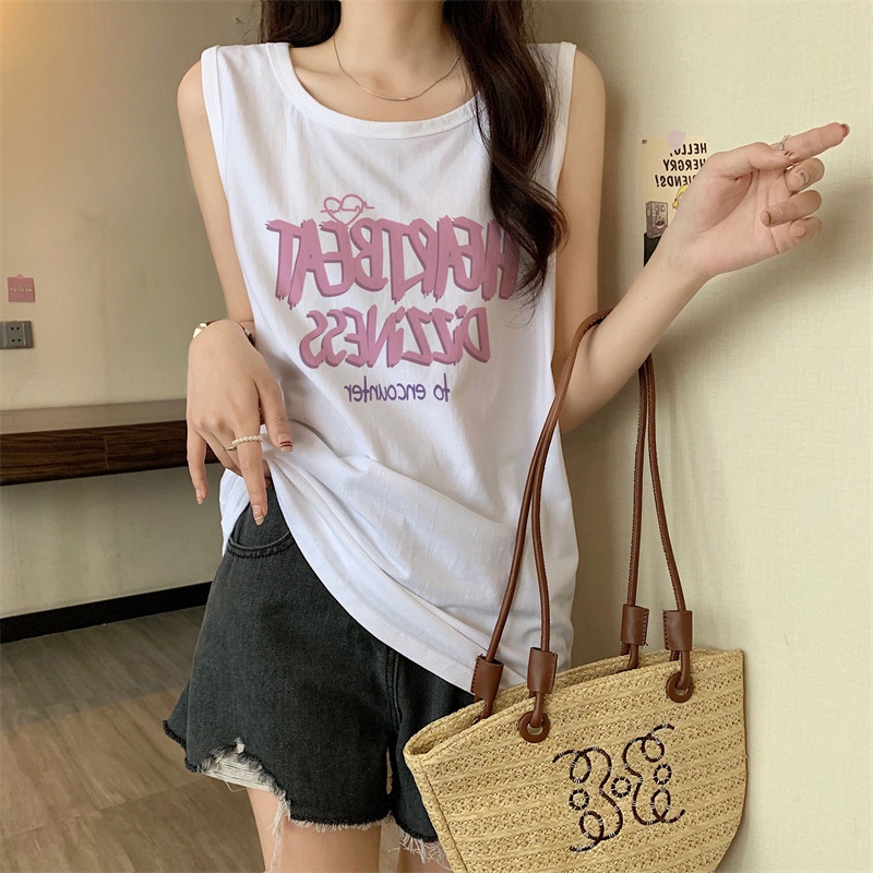 Áo Sát Nách Dáng Rộng Chất Liệu Cotton Thời Trang Mùa Hè Cho