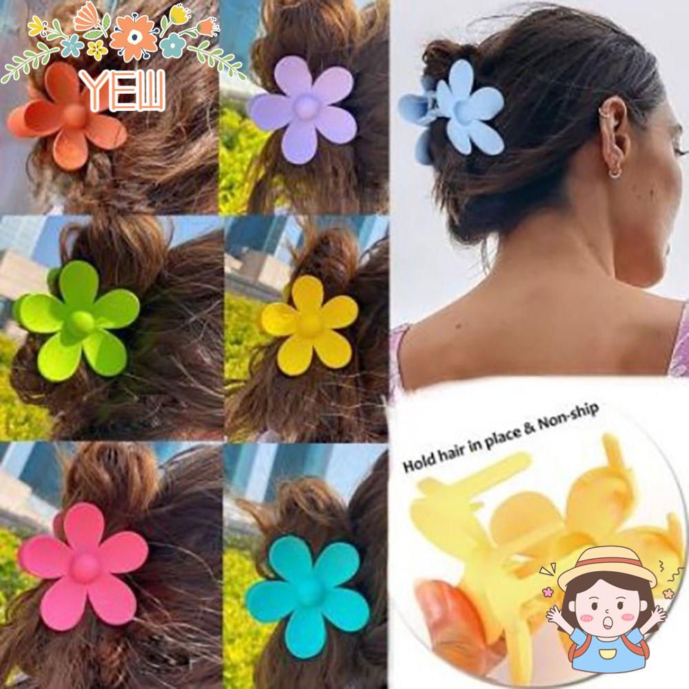 Set 3 Kẹp Tóc Càng Cua Bằng Nhựa 7 Màu Tùy Chọn Dành Cho Nữ