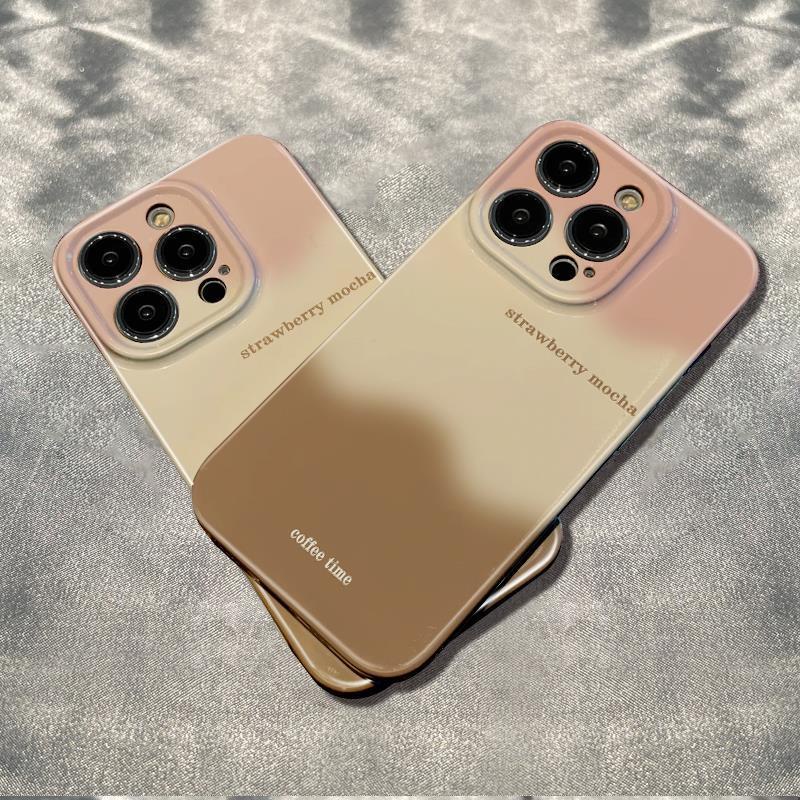 Ốp Điện Thoại Chống Sốc Họa Tiết Dâu Tây Mocha Cho Iphone Plus 13 6In 1211 14 Pro 78