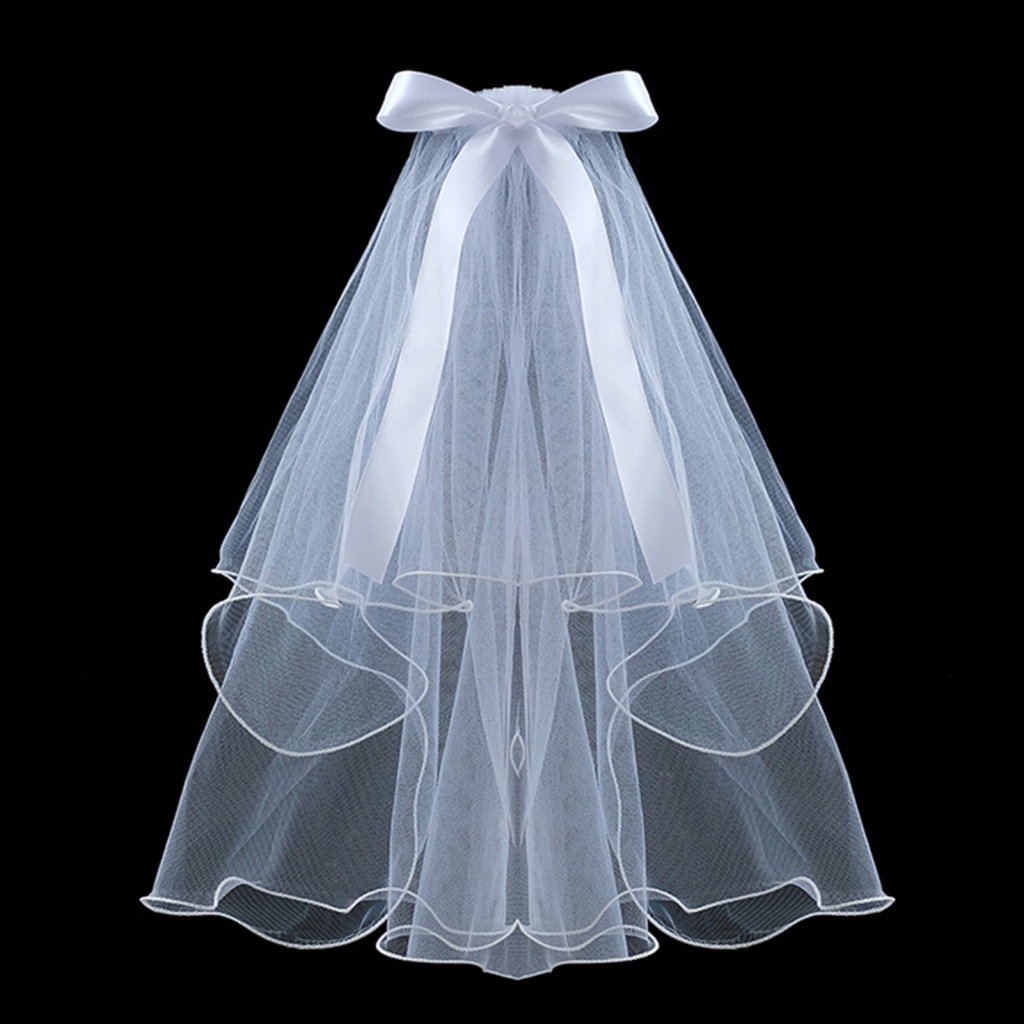 Vỏ Bọc Đầu Cô Dâu Đính Nơ Vải Lưới Phối Ren Làm Phụ Kiện Chụp Ảnh DIY