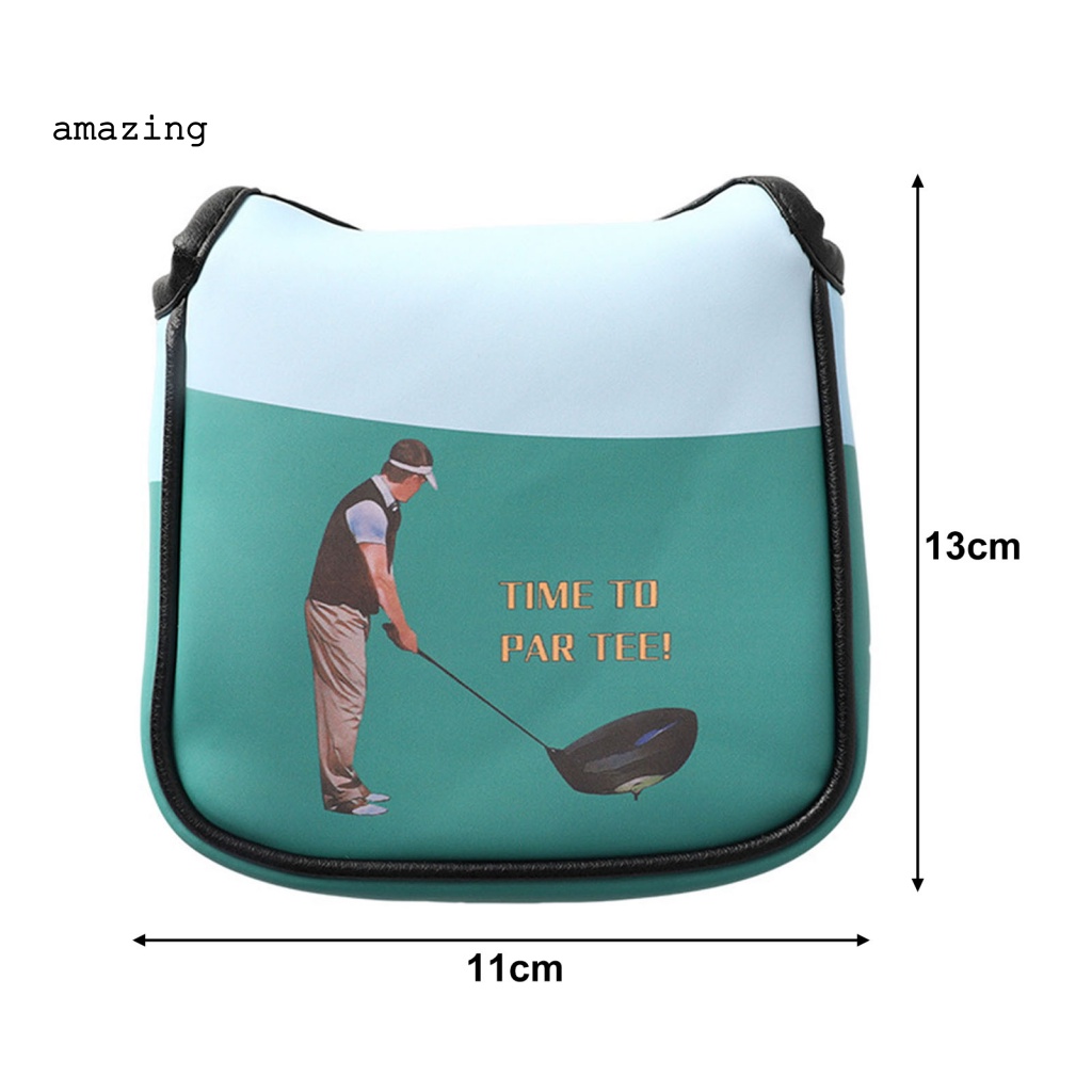 Vỏ Bọc Đầu Gậy Đánh Golf Bằng Da Giả Từ Tính In Họa Tiết Hoạt Hình Dễ Thương