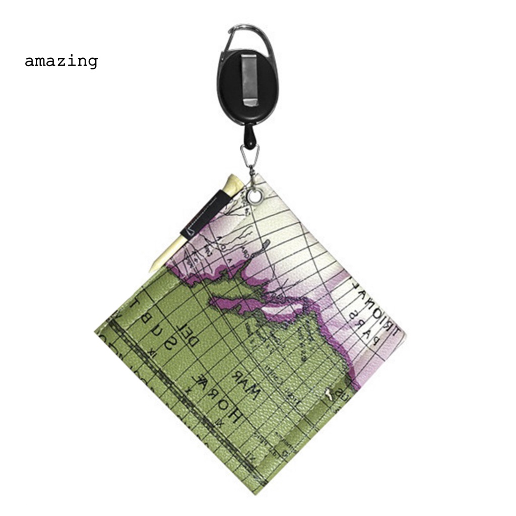 Khăn Lau Bề Mặt Giả Da In Họa Tiết Có Móc Khóa Carabiner Cho Gậy Đánh Golf