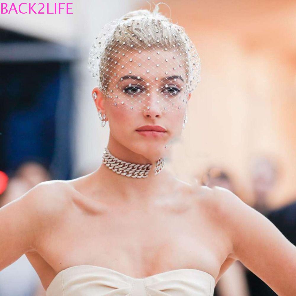 Back2life Mặt Nạ Lưới Che Mặt Thanh Lịch Cho Đám Cưới