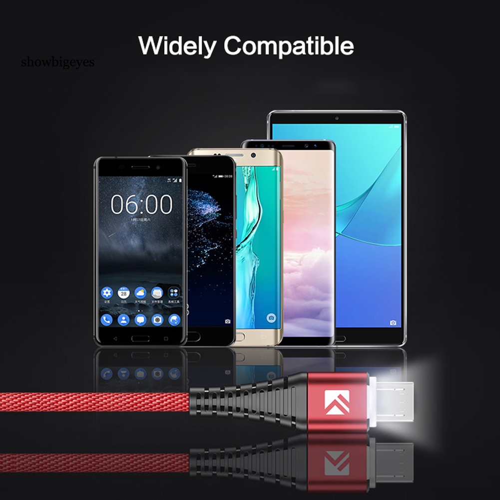 Cáp Sạc Nhanh Micro USB 2.1A Có Đèn LED Chuyên Dụng Cho Android