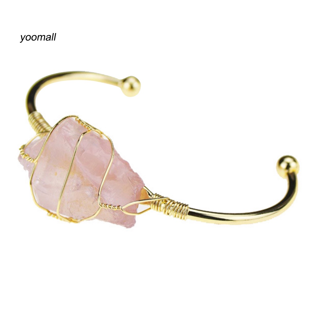 Vòng Đeo Tay Dạng Hở Bằng Hợp Kim Tự Nhiên Có Thể Điều Chỉnh Cho Nữ