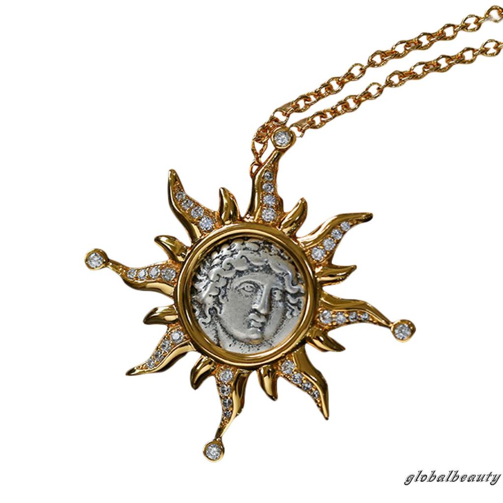 Bộ Vòng cổ Và Bông Tai Mặt Trời Màu Sắc Cổ Điển Cho Nữ