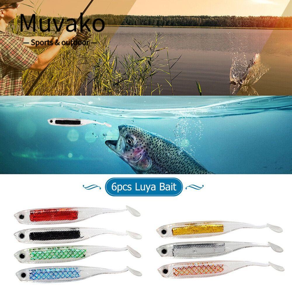 MUVAKO Set 6 Mồi Câu Cá Nhân Tạo Sống Động Tiện Dụng