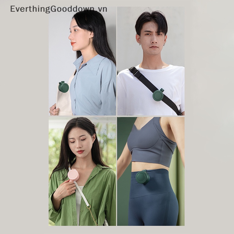 Everthinggood Quạt Làm Mát Mini Dạng Kẹp Sạc USB Có Thể Sạc Lại Dùng Trong Nhà / Văn Phòng / Đi Du Lịch