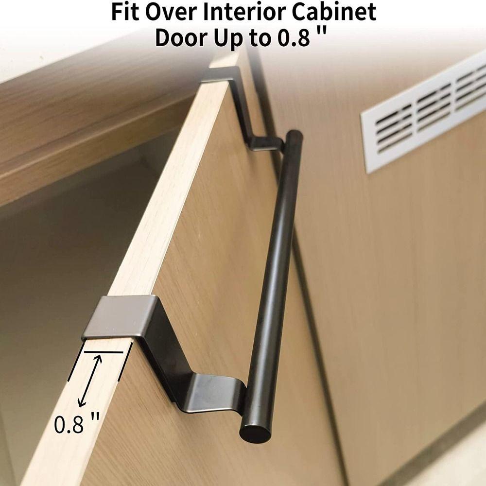 Set 2 Giá Đỡ Treo Khăn Tắm Bằng Thép Không Gỉ Màu Trắng / Đen Tiện Dụng Cho Nhà Bếp