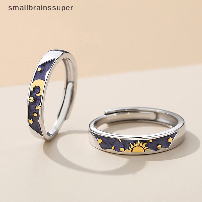 Nhẫn Hở Hình Mặt Trăng / Mặt Trời Thời Trang Có Thể Điều Chỉnh Cho Cặp Đôi SBS