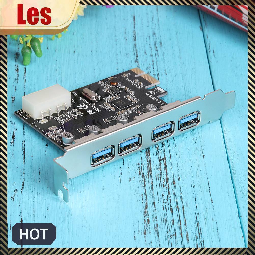Thẻ Mở Rộng 4 Cổng Usb 3.0 PCI-E Sang Usb 3.0 Chuyên Dụng Cho Máy Tính