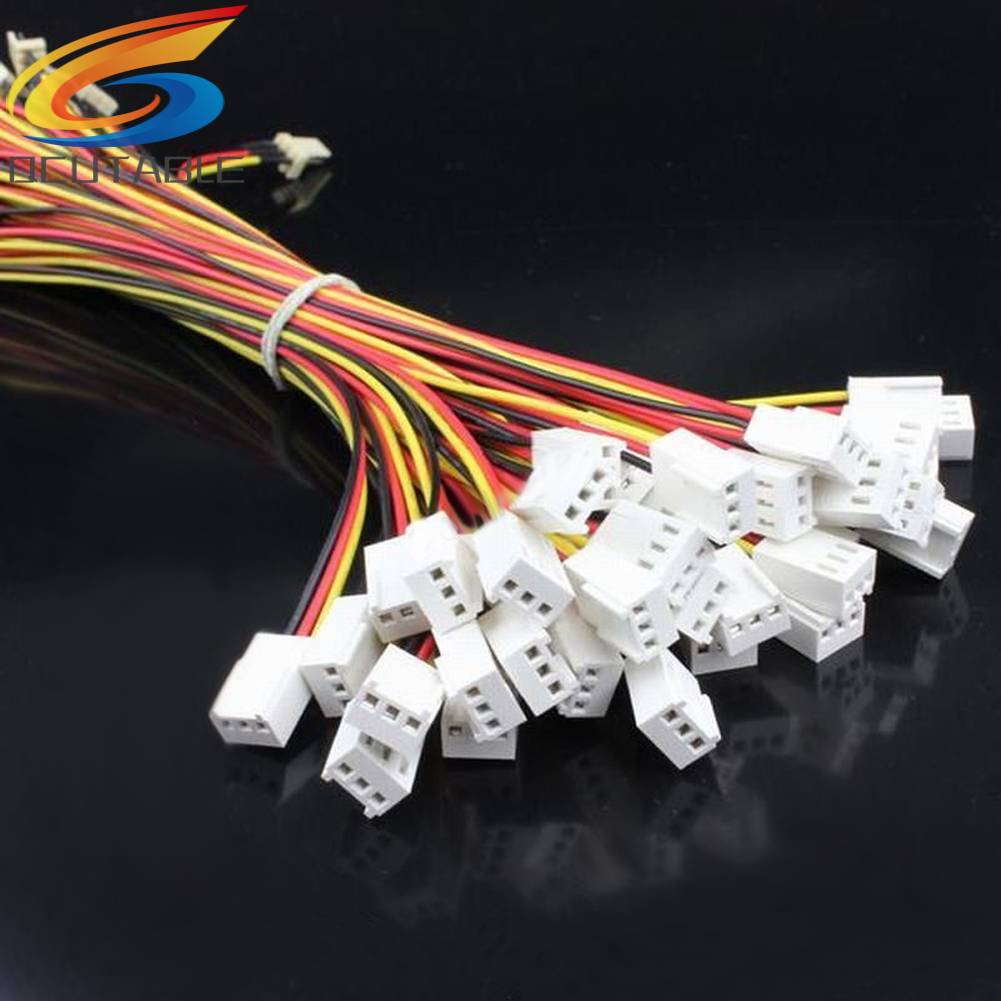 Set 10 Dây Cáp Nối Dài Quạt Máy Tính 12V 3-pin Male Sang 3-pin Female