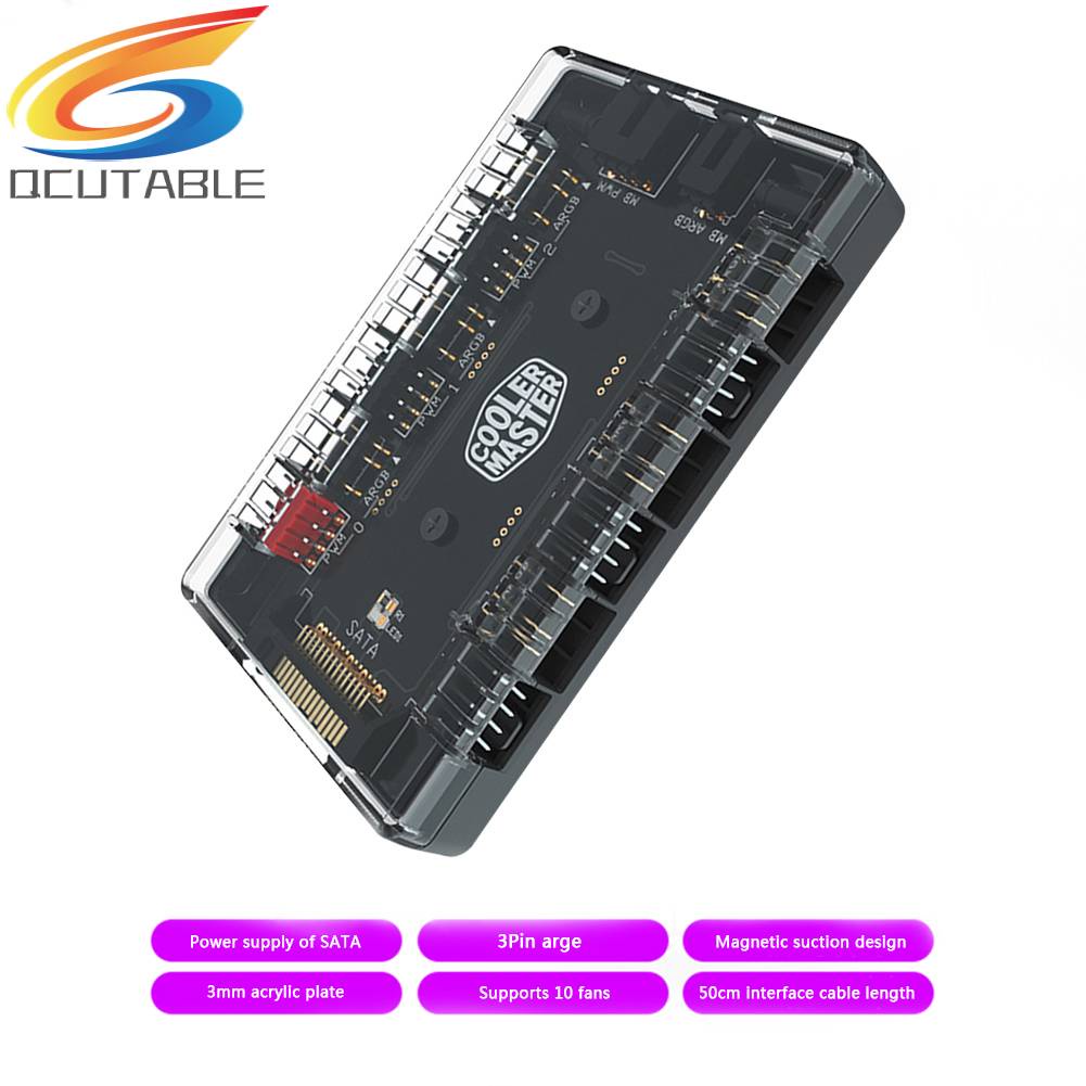 COOLER MASTER Bộ Chia Quạt Tản Nhiệt 1 Sang 6 4Pin PWM 3Pin RGB