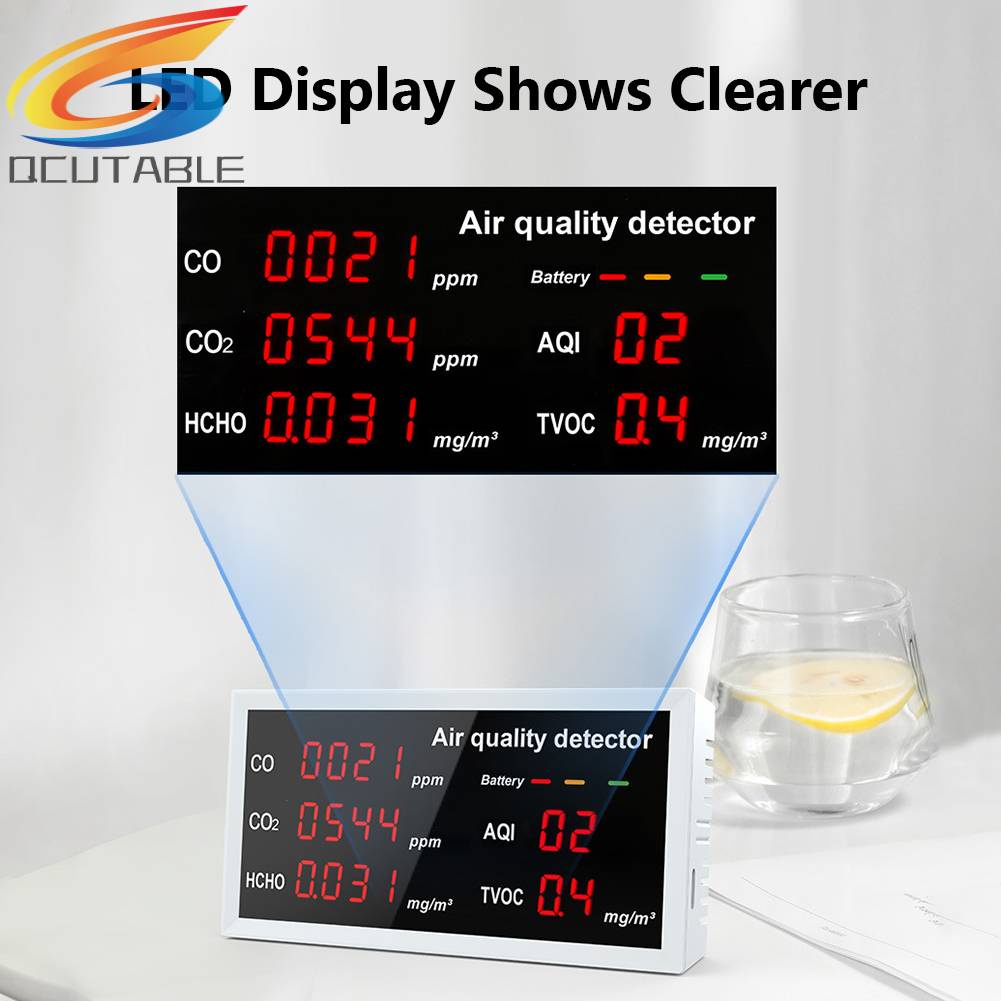 Máy Kiểm Tra Chất Lượng Không Khí Trong Nhà W17 CO2 HCHO TVOC Ami Sạc Lại Được Tiện Dụng