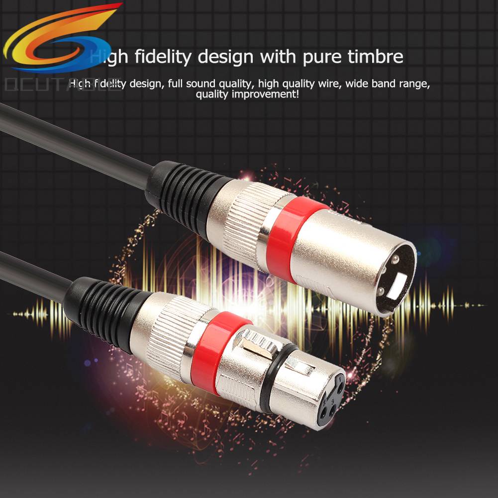 Set 10 Dây Cáp DJ 5.9ft 3 Pin DMX Bền Bỉ Dành Cho Bộ Khuếch Đại Âm Thanh / Tai Nghe