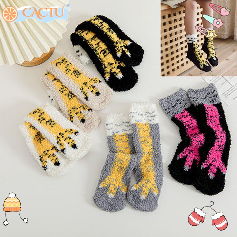 CACTU Vớ Ống Chân Mềm Mại Họa Tiết Hoạt Hình Thời Trang Thu Đông Cho Bé